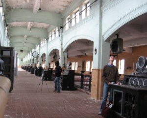 Artists survey pre-installation site