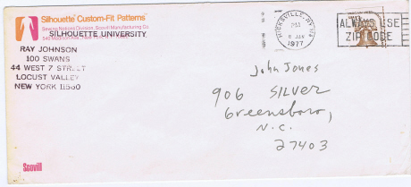 Ray's envelope February 1977_1_1